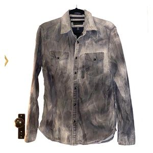 XS Guess grey denim button down